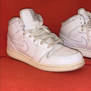 Air Jordon Nike high-tops.